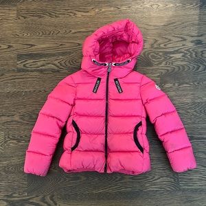 Girls pink Moncler puffer jacket sz 6